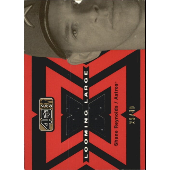 2002 Upper Deck 40-Man Looming Large Jerseys Gold #LSR Shane Reynolds. rookie card picture