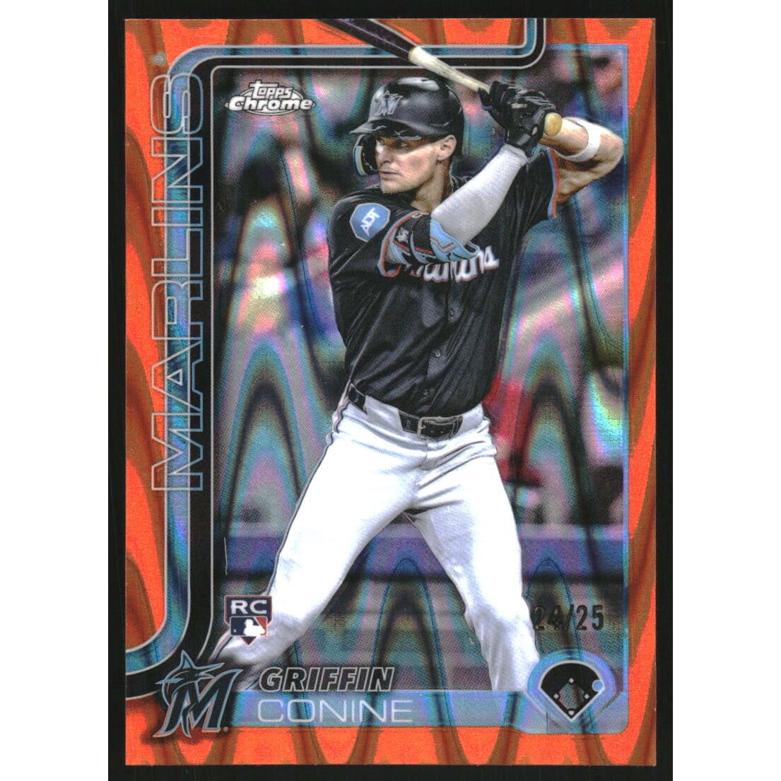 2025 Topps Chrome Orange RayWave Refractors #86 Griffin Conine. rookie card picture