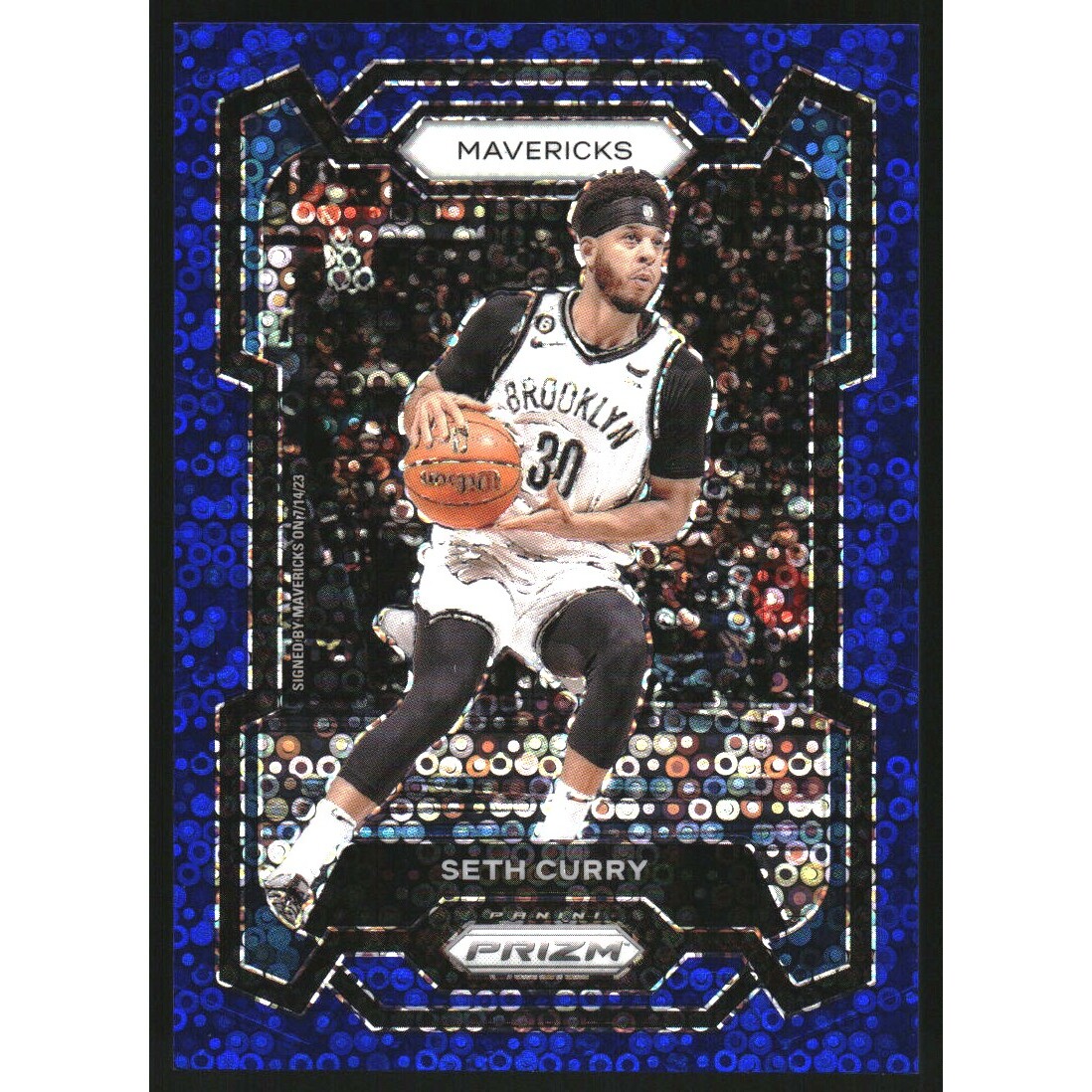 2023-24 Panini Prizm Prizms Fast Break Blue #219 Seth Curry 2023-24 Panini Prizm Prizms Fast Break Blue #219 Seth Curry