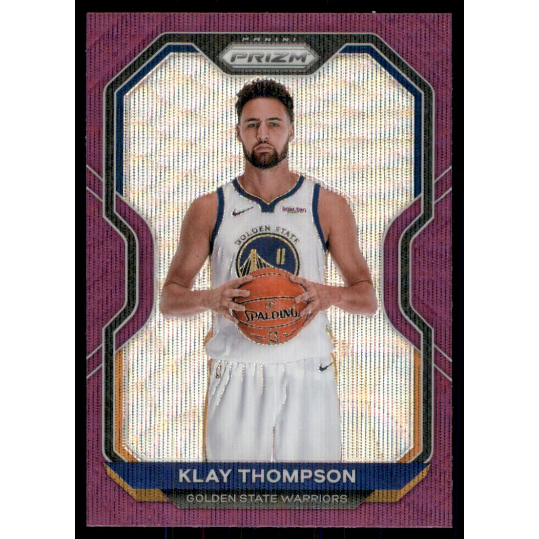 2020-21 Panini Prizm Prizms Purple Wave #87 Klay Thompson