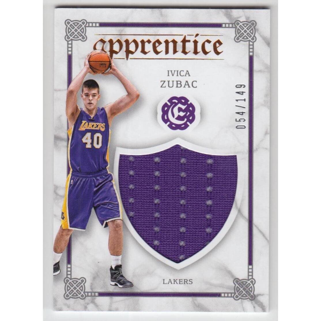 2016-17 Panini Excalibur Apprentice Shield Jerseys #35 Ivica Zubac. rookie card picture