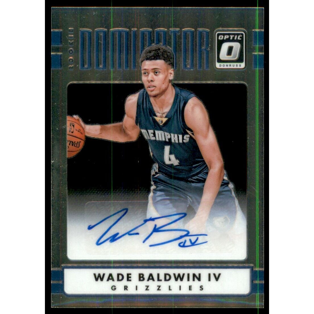 2016-17 Donruss Optic Rookie Dominator Signatures #27 Wade Baldwin IV/25. rookie card picture