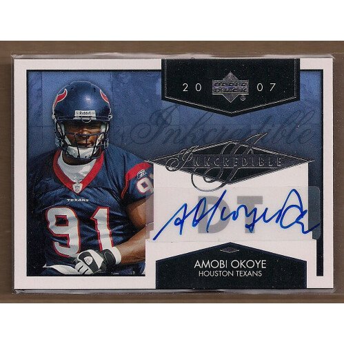 2007 Upper Deck Inkredible #INKAO Amobi Okoye. rookie card picture