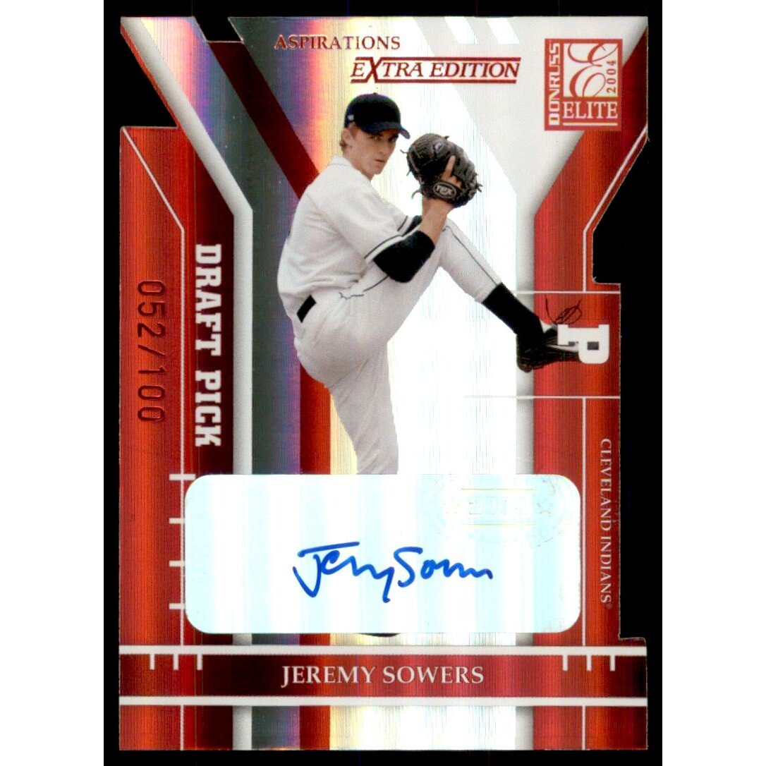 2004 Donruss Elite Extra Edition Signature Aspirations #286 Jeremy Sowers DP/100. rookie card picture