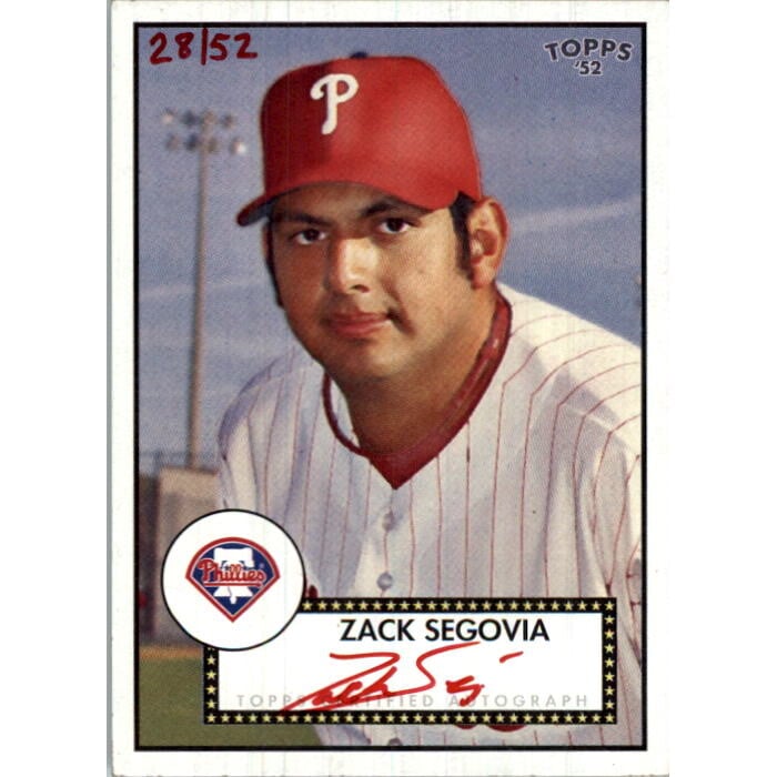 2007 Topps '52 Signatures Red Ink #ZS Zack Segovia. rookie card picture