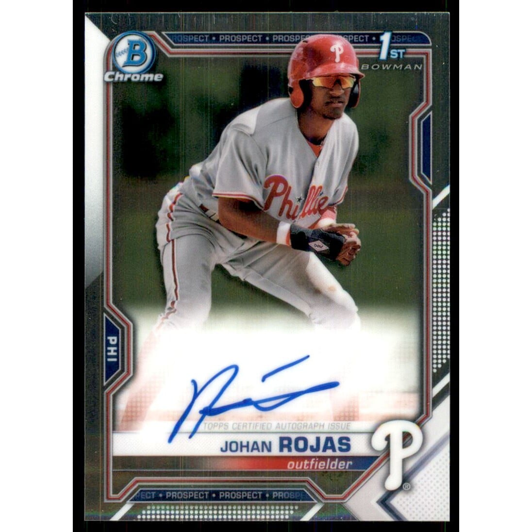 2021 Bowman Chrome Prospect Autographs #CPAJR Johan Rojas. rookie card picture