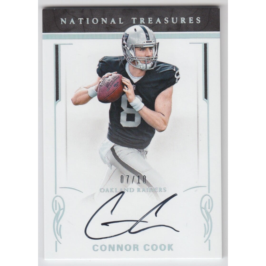 2016 Panini National Treasures Rookie Signatures Holo Silver #18 Connor Cook/10