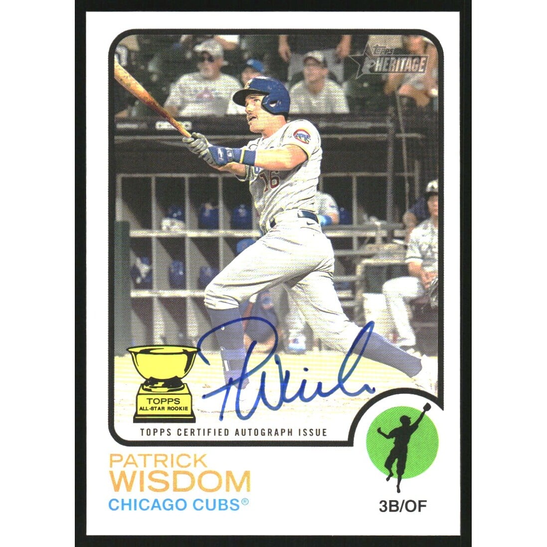 2022 Topps Heritage Real One Autographs #ROAPW Patrick Wisdom HN. rookie card picture