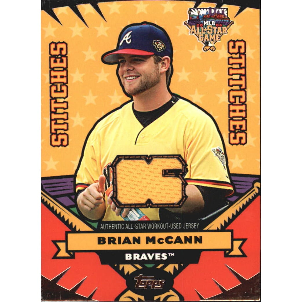 2006 Topps Update All Star Stitches #BM Brian McCann Jsy. rookie card picture