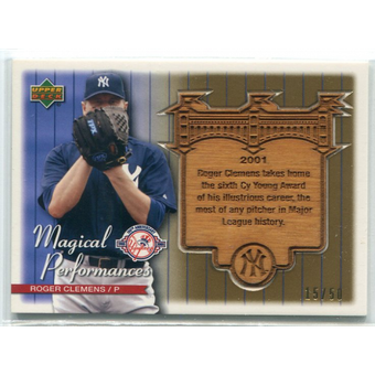 2004 Upper Deck Magical Performances Gold #29 Roger Clemens 01 CY