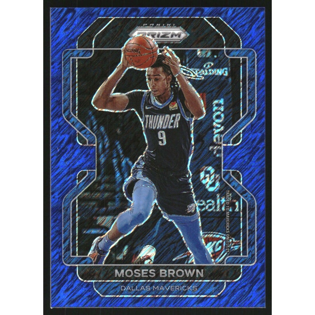 2021-22 Panini Prizm Prizms Blue Shimmer #173 Moses Brown. rookie card picture