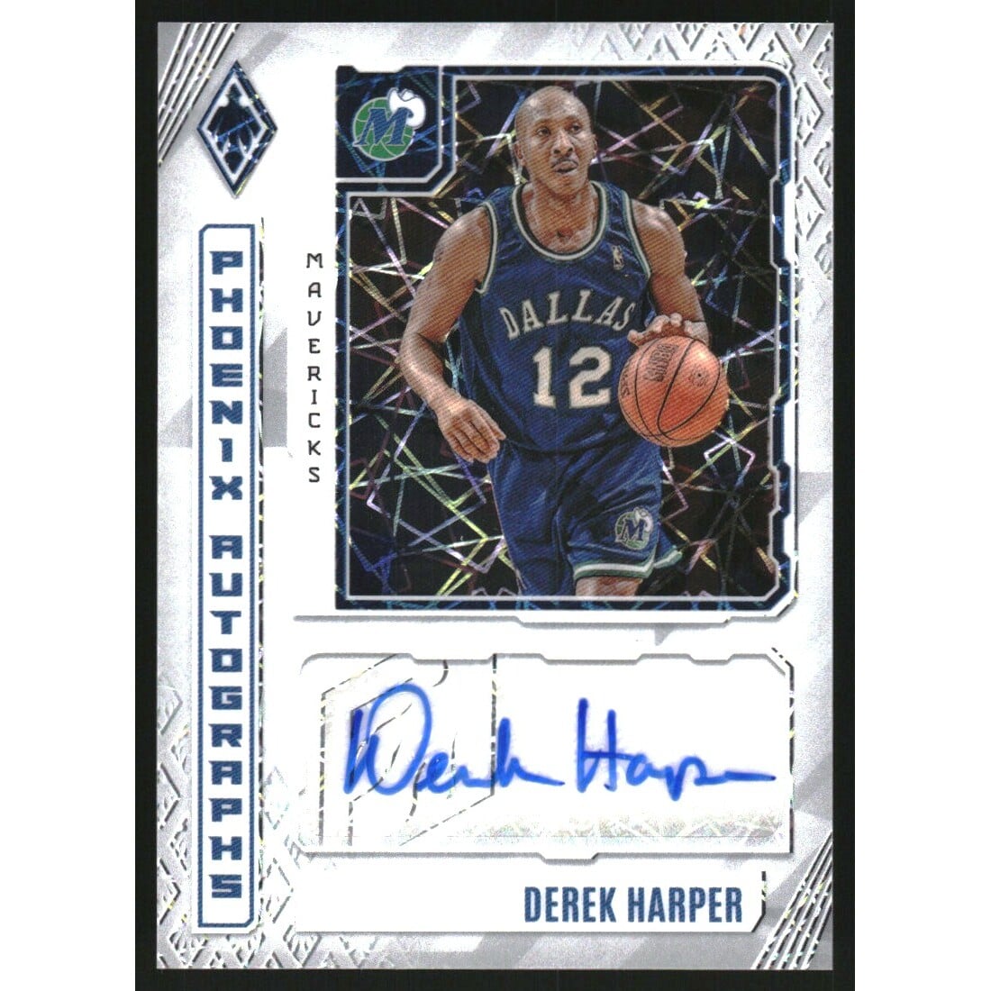 2023-24 Panini Phoenix Autographs Phoenix White Lazer #22 Derek Harper/99. rookie card picture