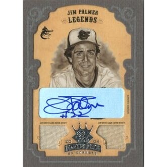 2004 Diamond Kings DK Combos Framed Silver Sepia #166 Jim Palmer LGD Jsy-Jsy/5