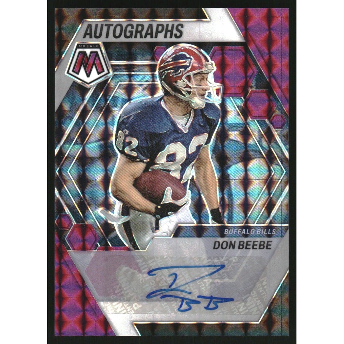 2023 Panini Mosaic Autographs Mosaic Purple #21 Don Beebe. rookie card picture