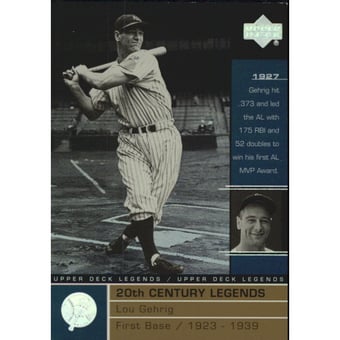 2000 Upper Deck Legends Commemorative Collection #127 Lou Gehrig 20C
