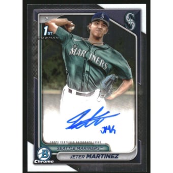 2024 Bowman Chrome Prospect Autographs #CPAJMZ Jeter Martinez