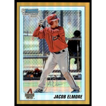 2010 Bowman Chrome Prospects Gold Refractors #BCP82 Jacob Elmore