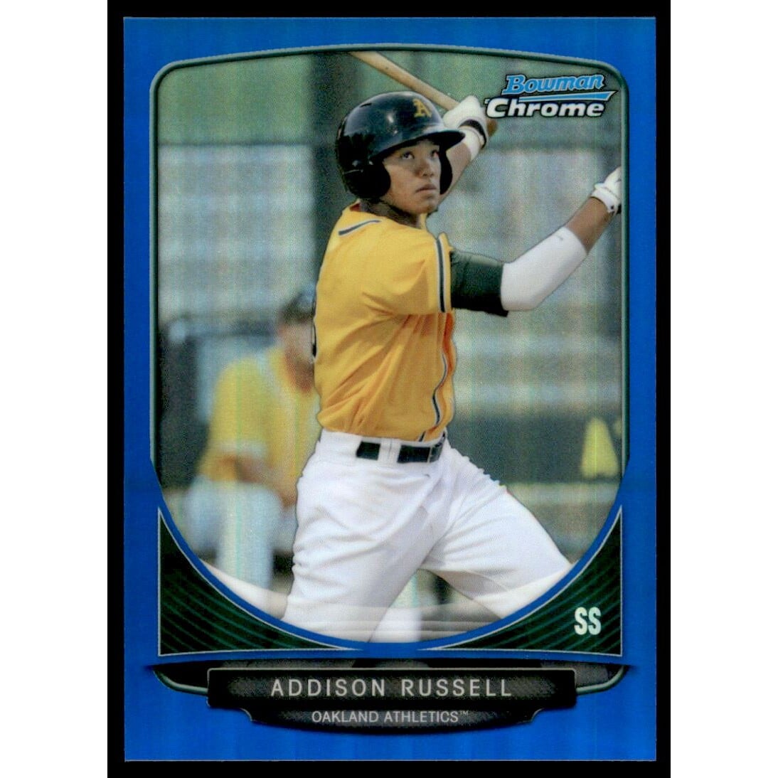 2013 Bowman Chrome Prospects Blue Refractors #BCP113 Addison Russell. rookie card picture