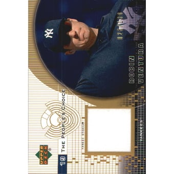 2002 Upper Deck Peoples Choice Game Jersey Gold #PJRV Robin Ventura