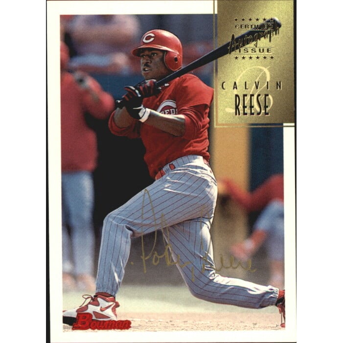 1997 Bowman Certified Gold Ink Autographs #CA64 Pokey Reese. rookie card picture