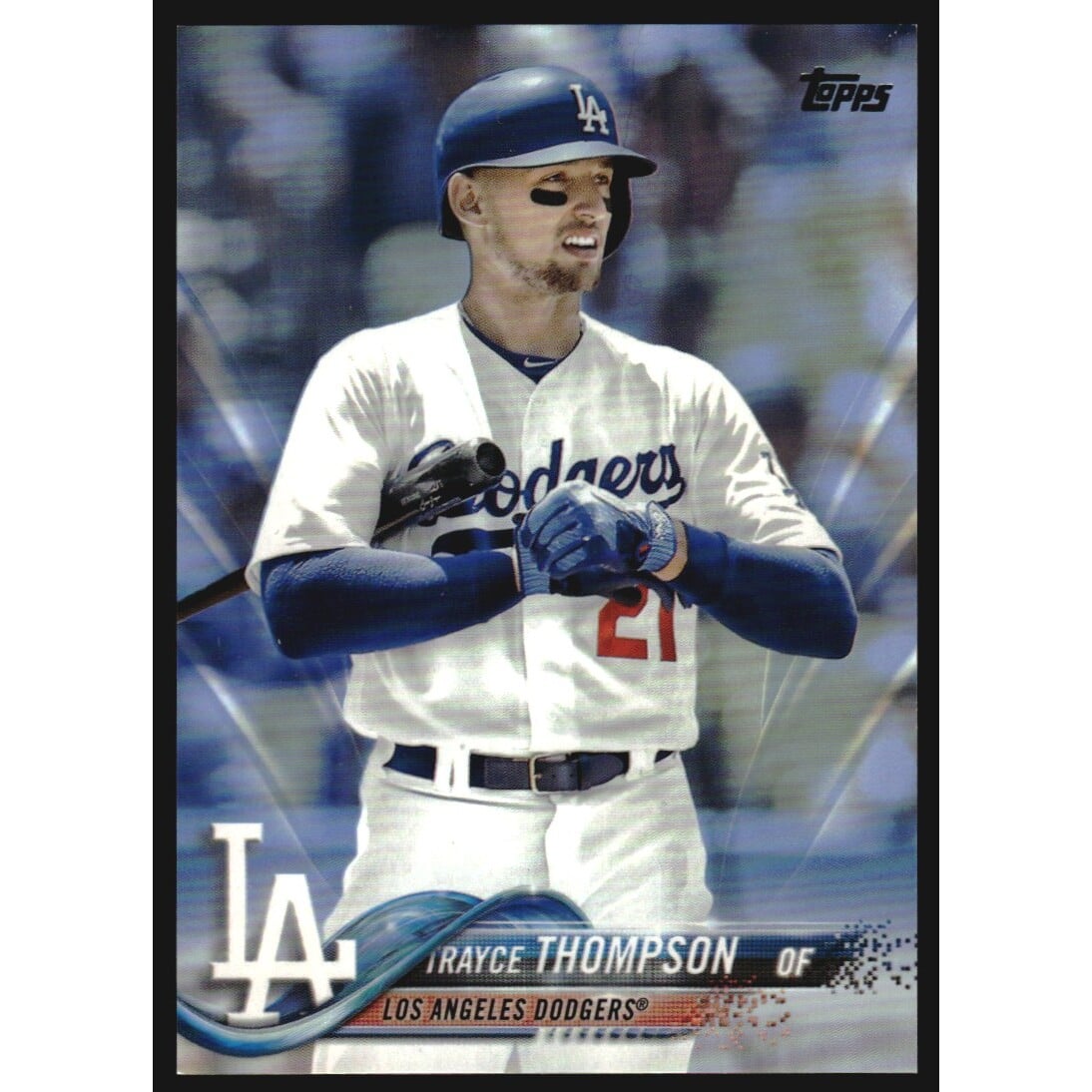 2018 Topps Father's Day Blue #654 Trayce Thompson. rookie card picture