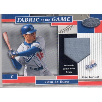 2002 Leaf Certified Fabric of the Game #91DY Paul Lo Duca/98