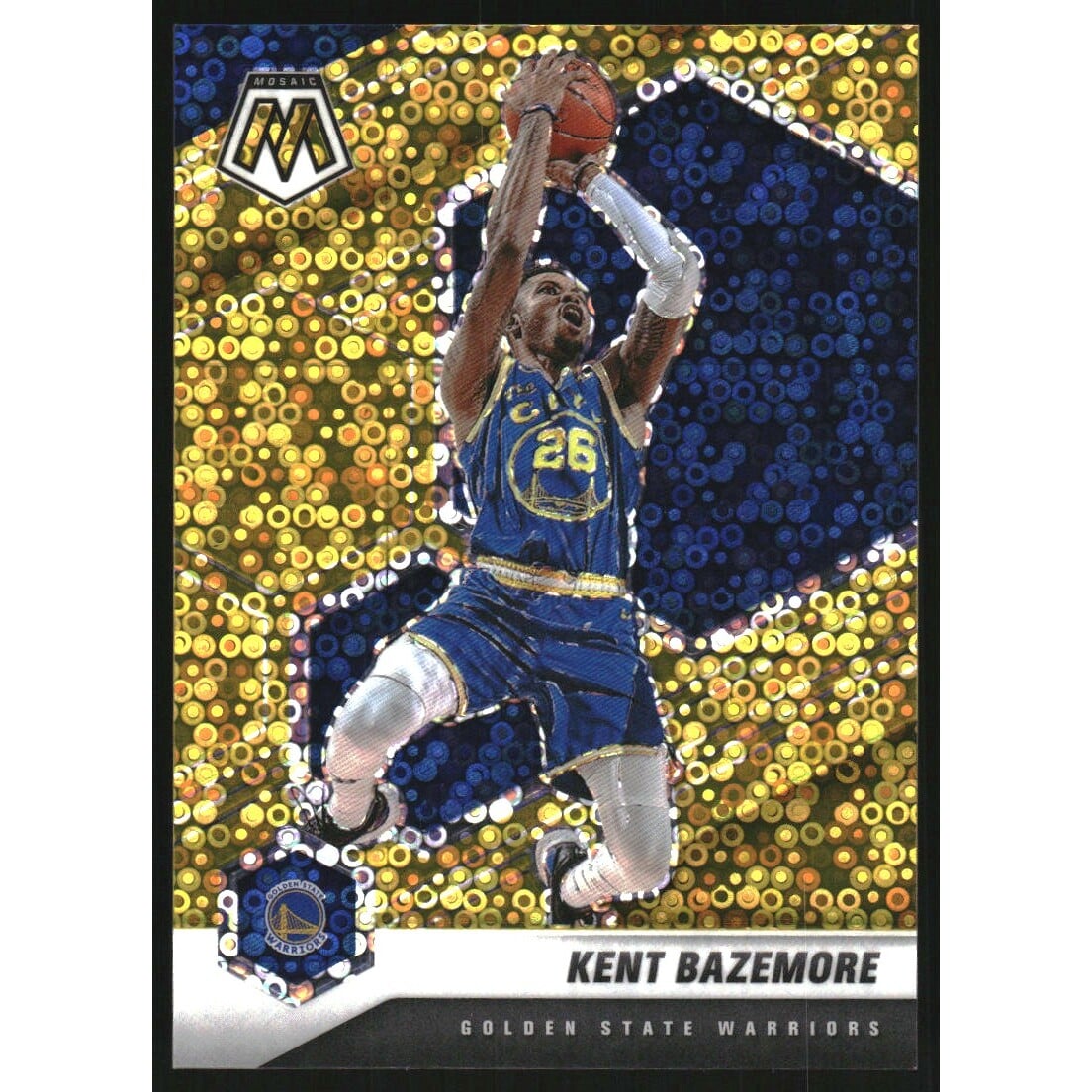 2020-21 Panini Mosaic Mosaic Fast Break Gold #44 Kent Bazemore. rookie card picture
