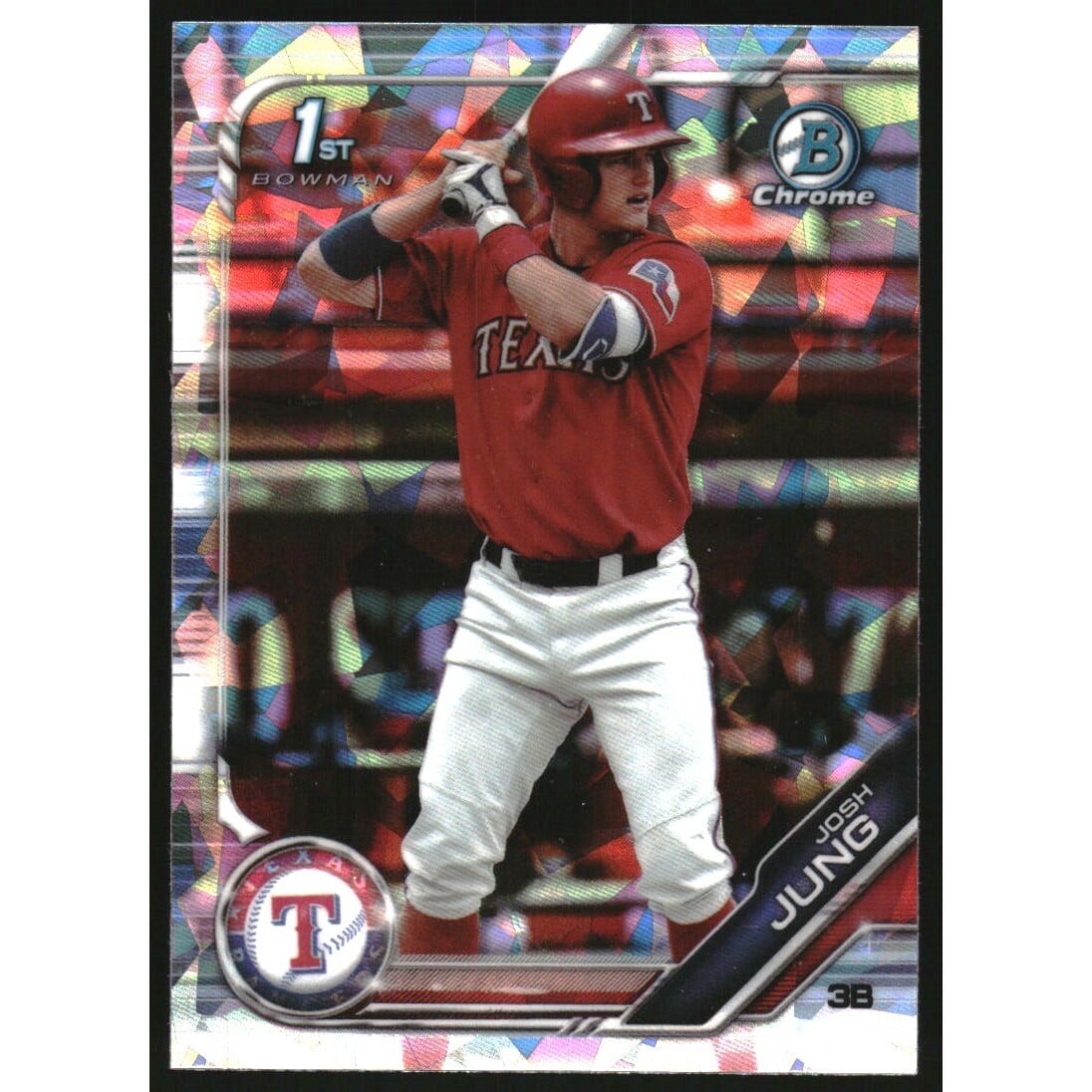 2019 Bowman Chrome Draft Sapphire #BDC7 Josh Jung. rookie card picture