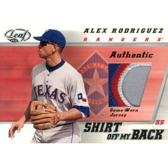 2002 Leaf Shirt Off My Back #AR Alex Rodriguez SP/150