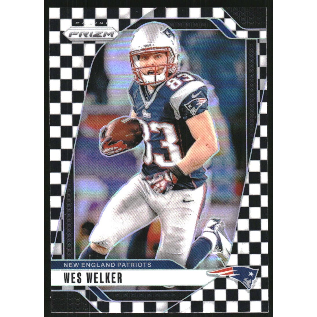 2024 Panini Prizm Prizms Black and White Checker #201 Wes Welker. rookie card picture