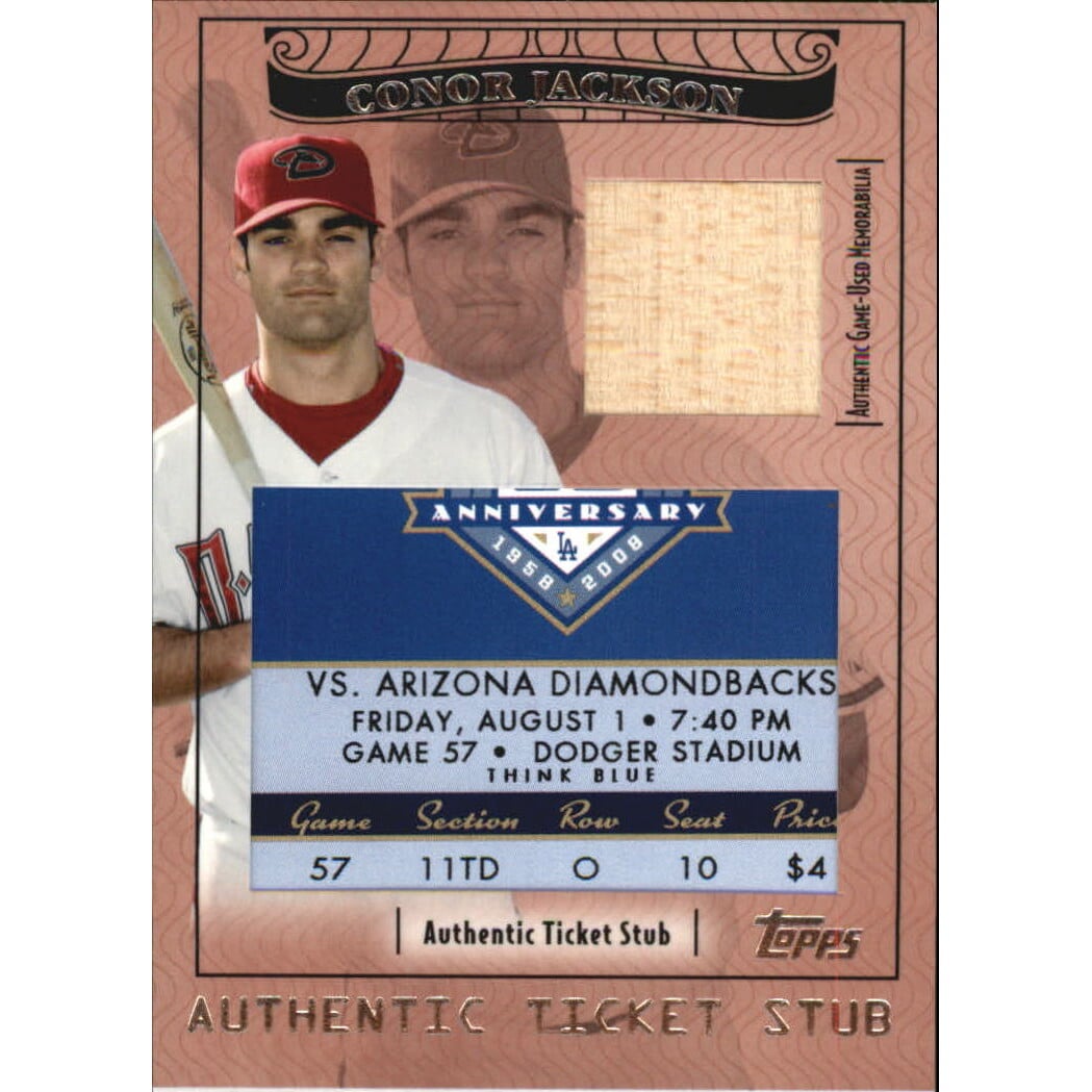 2009 Topps Ticket to Stardom Ticket Stubs Plus Memorabilia #TSP27 Conor Jackson/81. rookie card picture