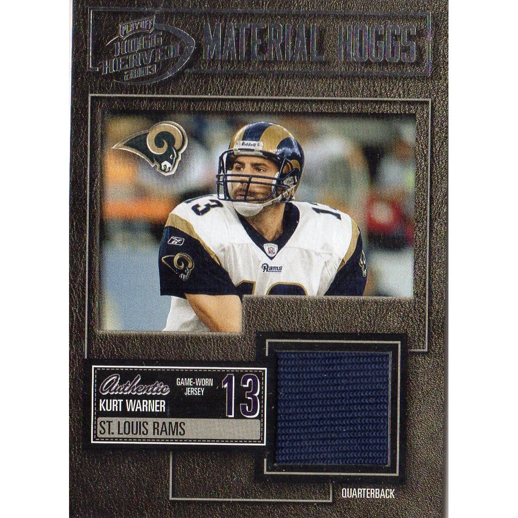2003 Playoff Hogg Heaven Material Hoggs Silver #MH41 Kurt Warner