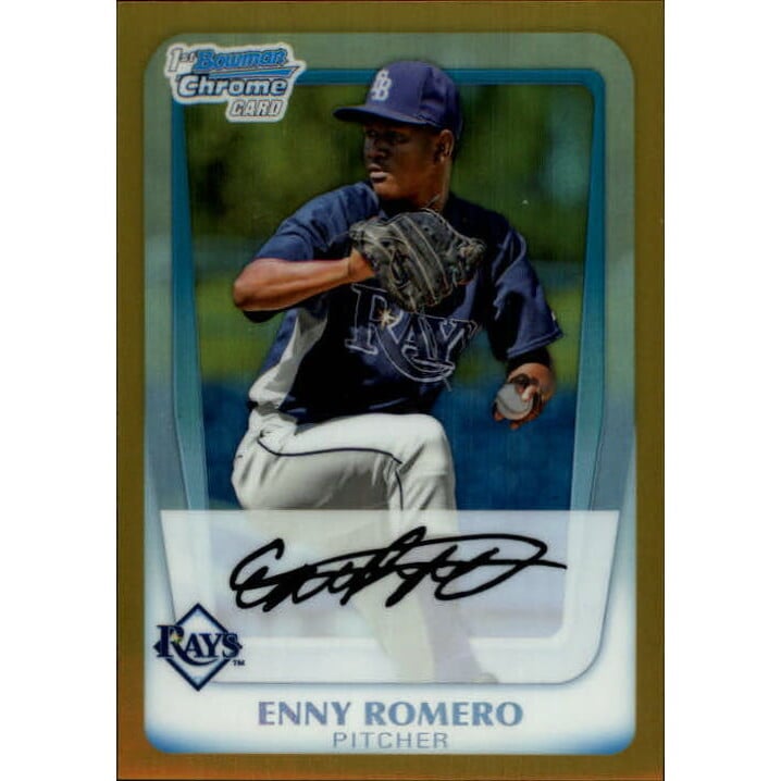 2011 Bowman Chrome Prospects Gold Refractors #BCP192 Enny Romero. rookie card picture