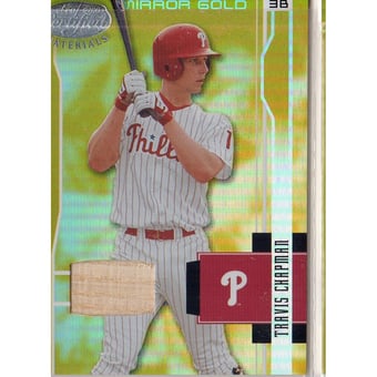 2003 Leaf Certified Materials Mirror Gold Materials #63 Travis Chapman Bat
