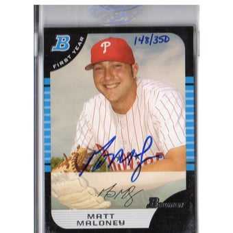 2006 Bowman Originals Buyback Autographs #590 Matt Maloney 05 B/350 D