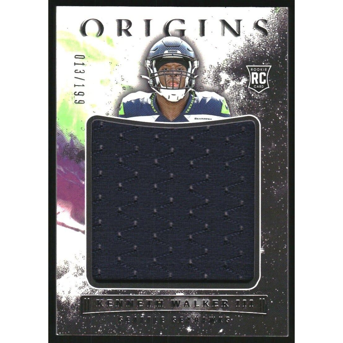 2022 Panini Origins Rookie Jumbo Jerseys #14 Kenneth Walker III. rookie card picture