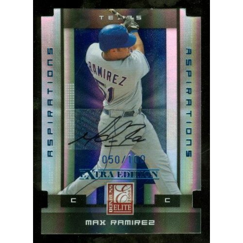 2008 Donruss Elite Extra Edition Signature Aspirations #72 Max Ramirez/100. rookie card picture