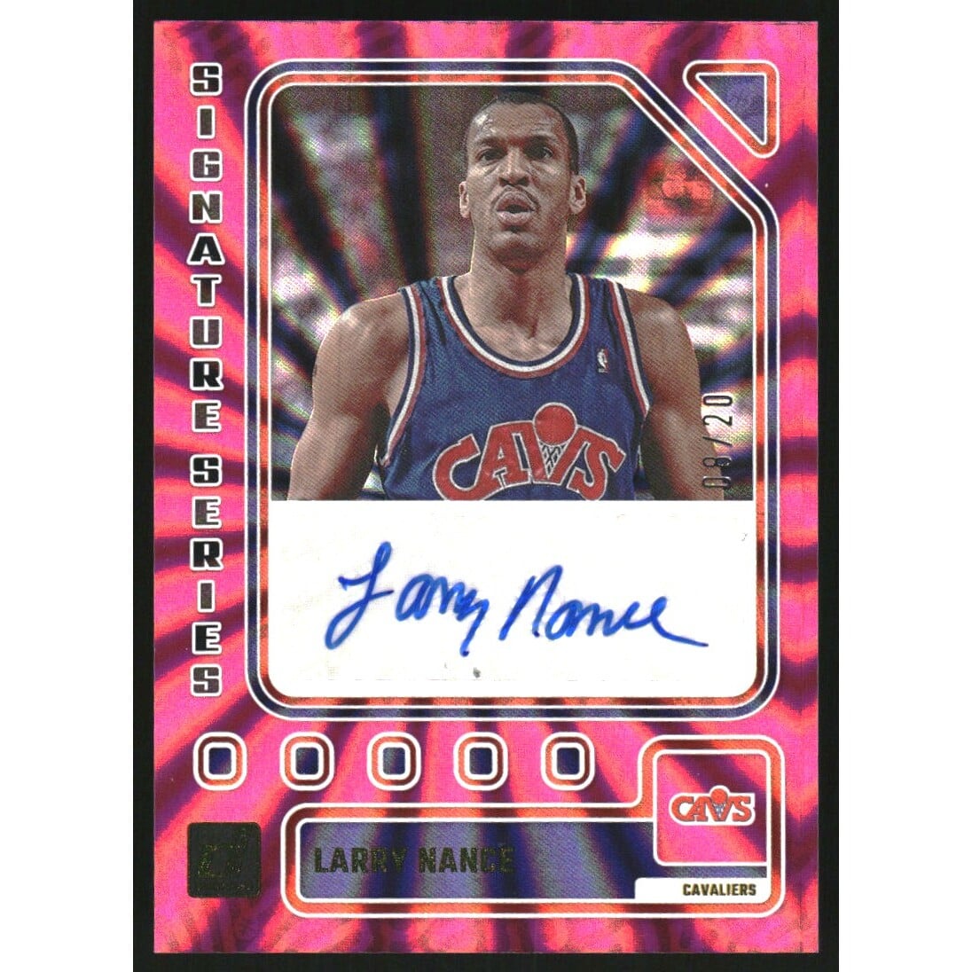2023-24 Donruss Signature Series Holo Pink Laser #89 Larry Nance. rookie card picture