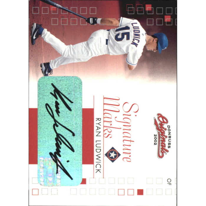 2002 Donruss Originals Signature Marks #19 Ryan Ludwick/200. rookie card picture