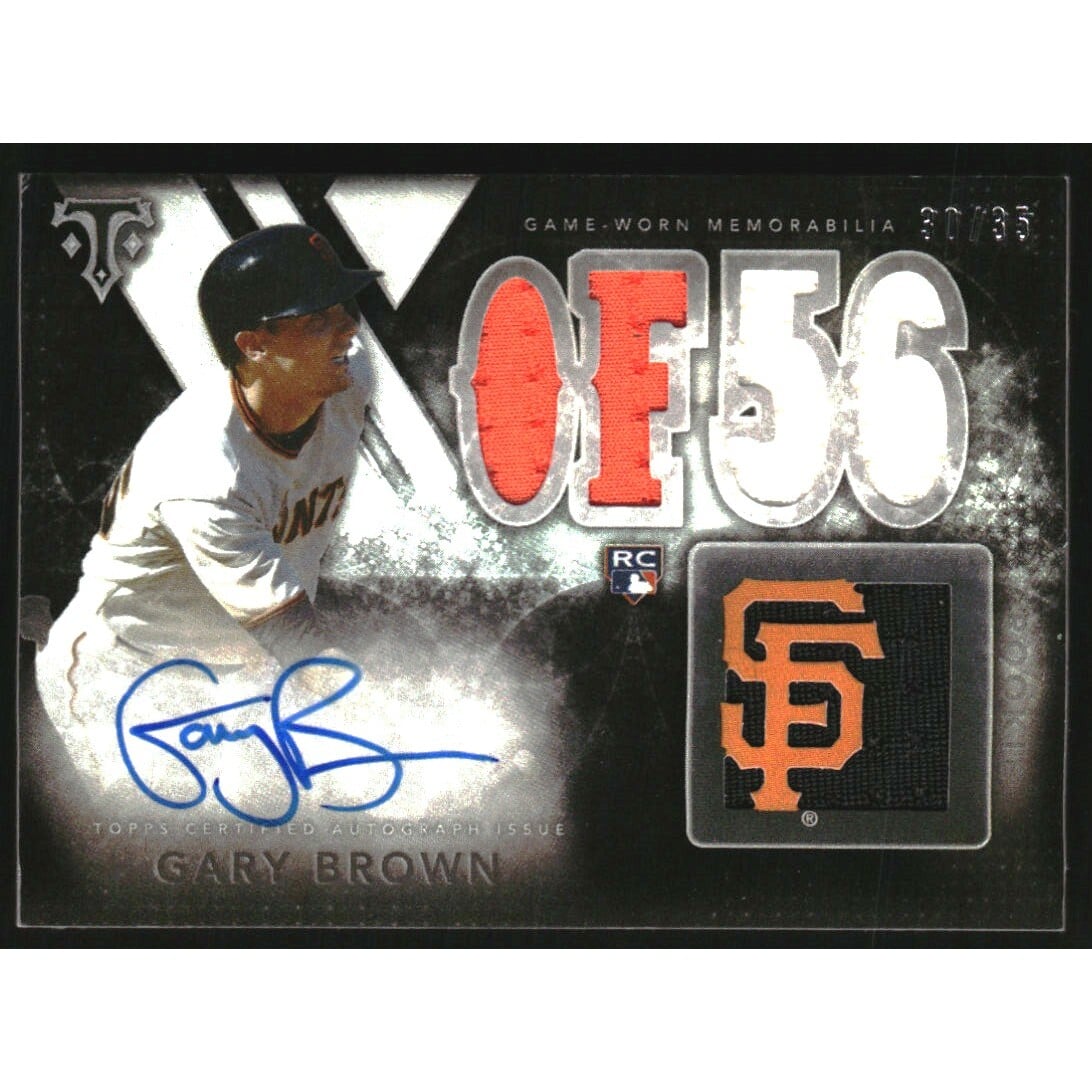 2015 Topps Triple Threads Black #127 Gary Brown JSY AU. rookie card picture