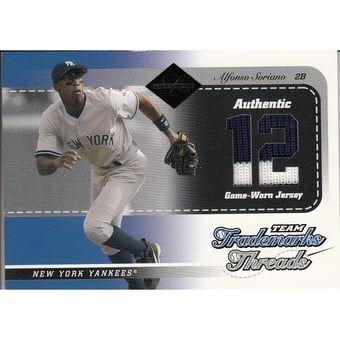 2003 Leaf Limited Team Trademarks Threads Number #39 Alfonso Soriano/12