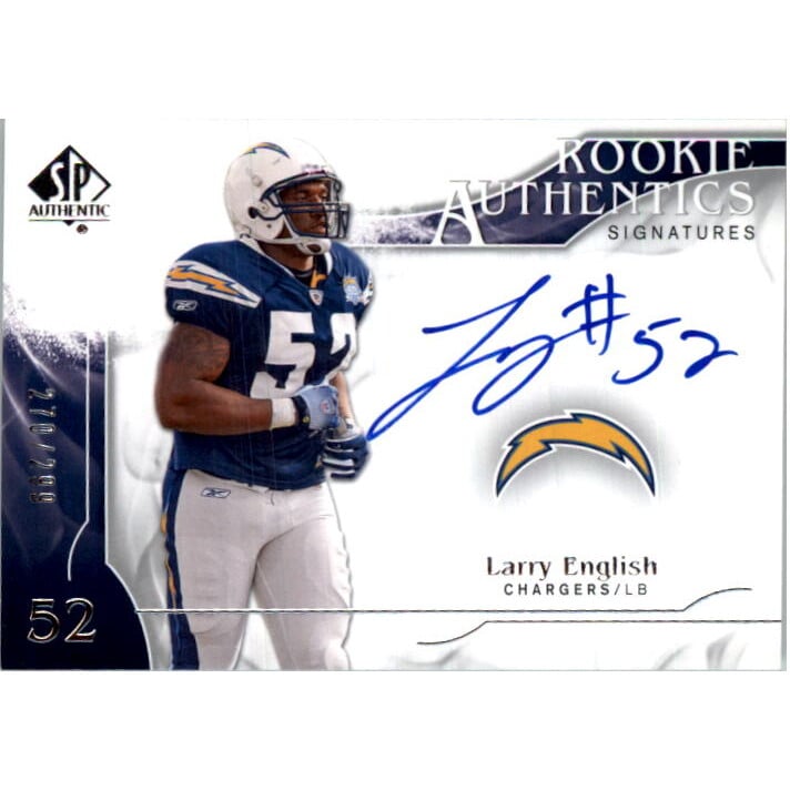 2009 SP Authentic #363 Larry English AU/299 RC