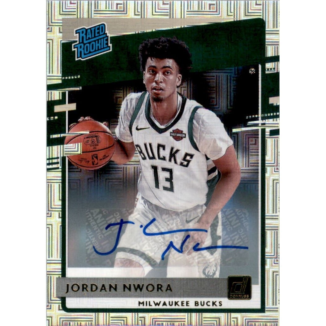 2020-21 Donruss Rated Rookies Signatures Choice #220 Jordan Nwora. rookie card picture