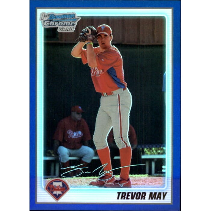 2010 Bowman Chrome Prospects Blue Refractors #BCP36 Trevor May. rookie card picture