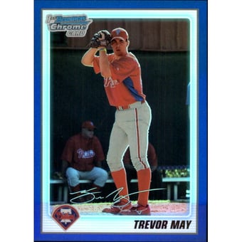 2010 Bowman Chrome Prospects Blue Refractors #BCP36 Trevor May