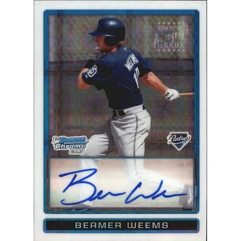 2009 Bowman Chrome Prospects X-Fractors #BCP111a Beamer Weems AU