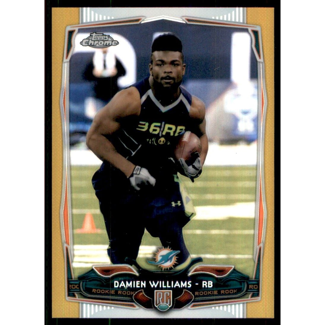 2014 Topps Chrome Gold Refractors #220 Damien Williams. rookie card picture