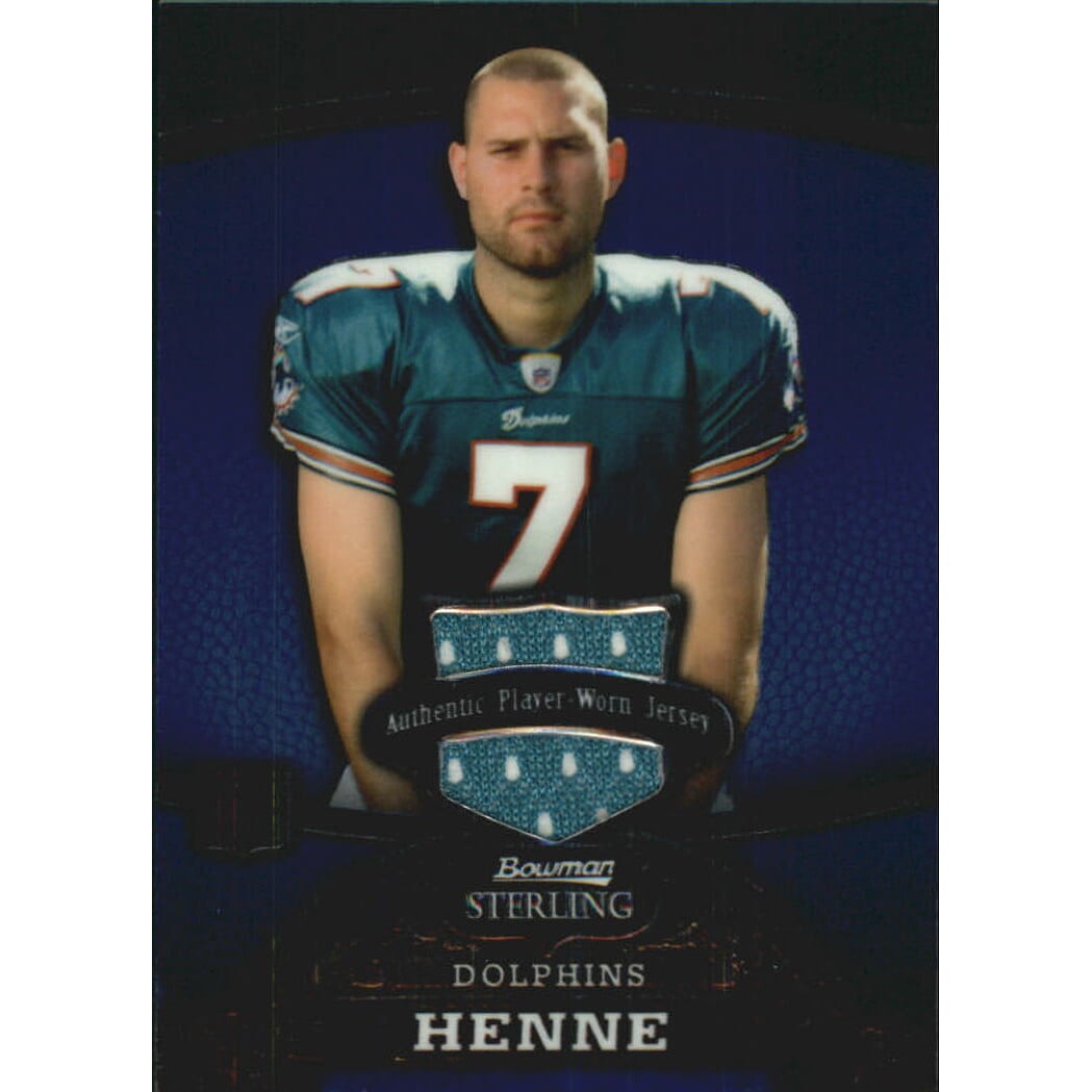 2008 Bowman Sterling Jerseys Blue #147 Chad Henne. rookie card picture
