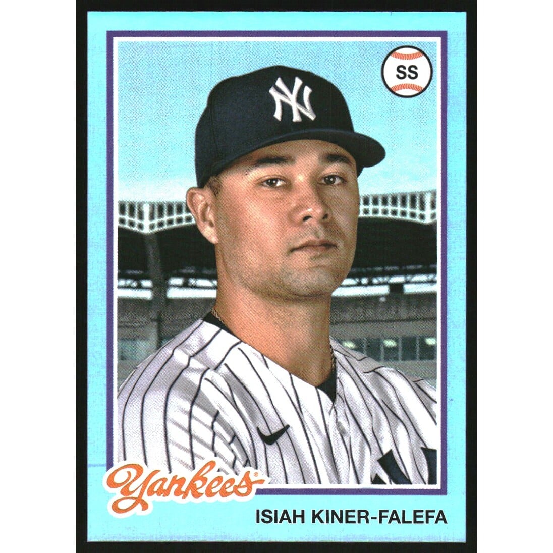2022 Topps Archives Blue Foil #160 Isiah Kiner-Falefa. rookie card picture
