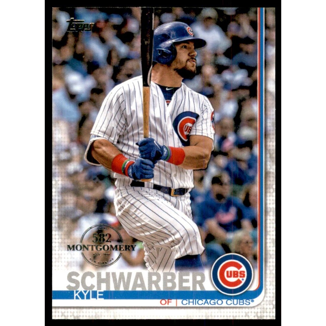 2019 Topps Factory Set 582 Montgomery #349 Kyle Schwarber. rookie card picture